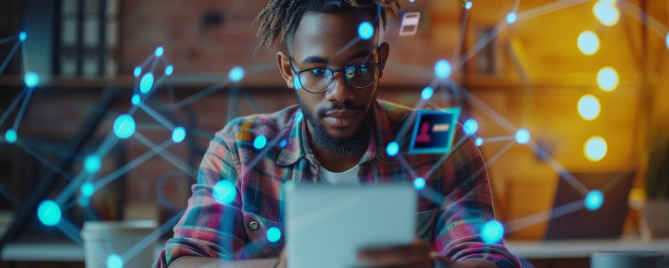 Networking background.