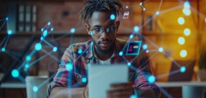 Networking background.