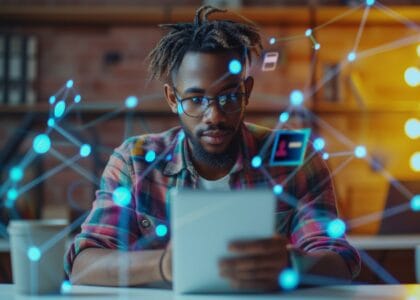 Networking background.